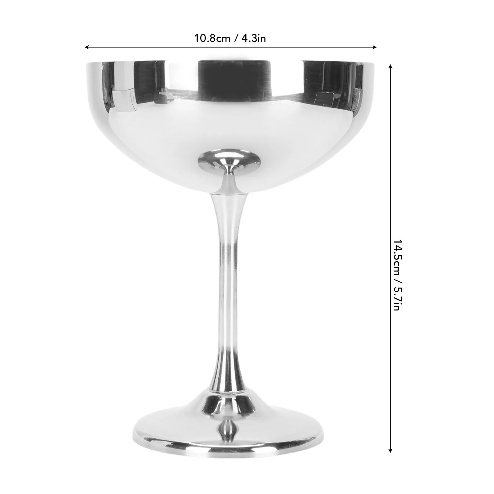 Ice Cream Serving Cup Stainless Steel Footed Ice Cream Cup for Dessert Fruit Salad Pudding Footed Serving Dessert Cup