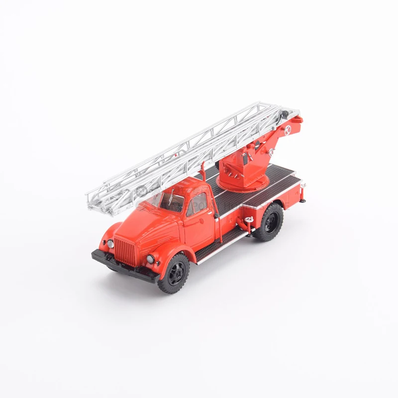 Russian High-rise Buildings Rescue And Evacuation Turntable Ladder Fire Truck AL-17(Gaz-51) 1:43 Die Cast Scale Model SSM1584