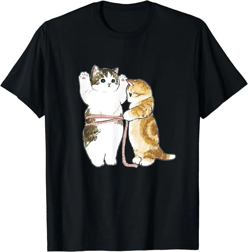 Gym Cat Diet Fitness Lifting Weights Cat T-Shirt Anime Graphic T-shirts Y2K Tops Unisex Summer