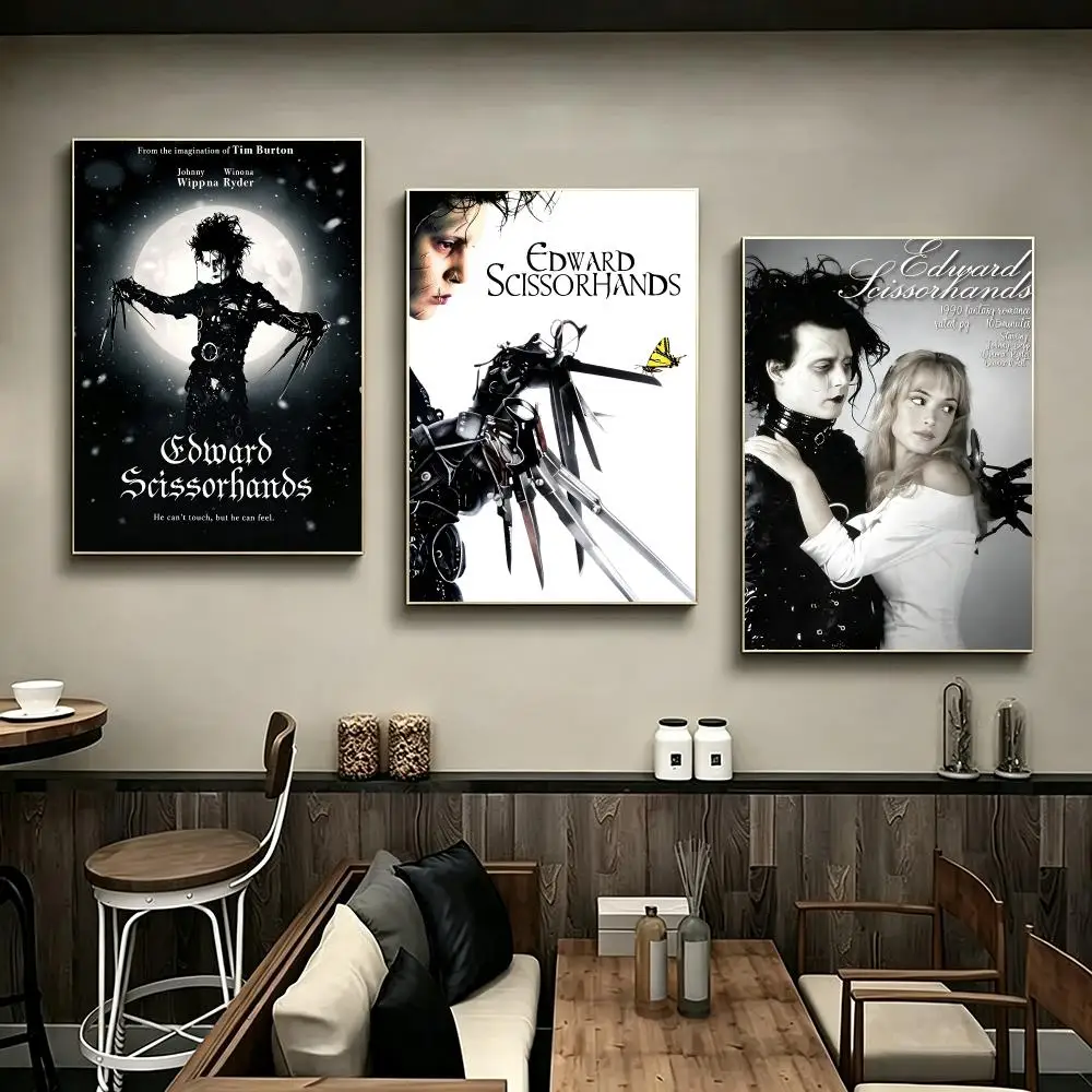 Movie Edward Scissorhands Poster Poster HD Printing Modern Minimalist Style Wall Art Home Decor For Office Bedroom Gift