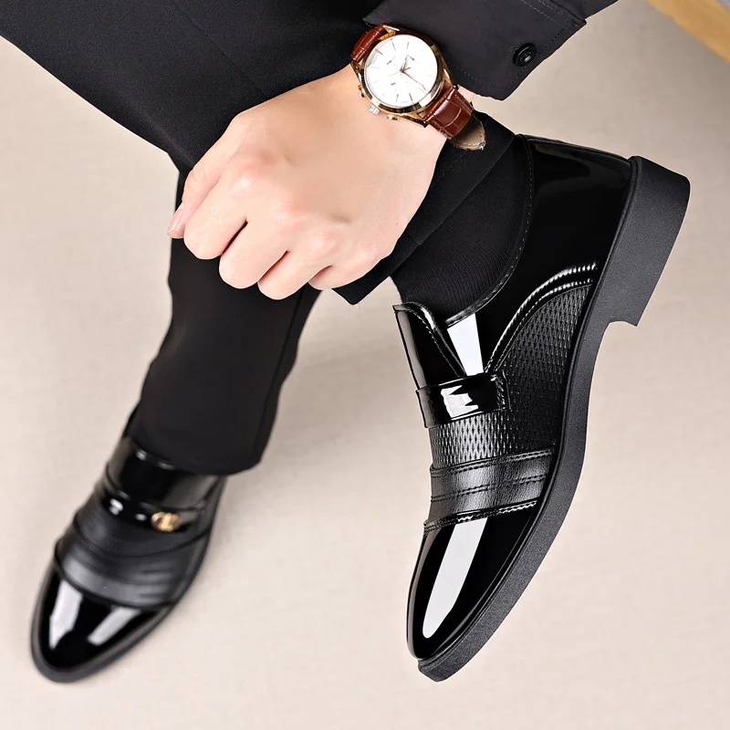 Contemporary Elevated Business Slip on Shoes Exquisite Anti-Chafe Seam, Soft Sole Shows Stable and Atmospheric Texture