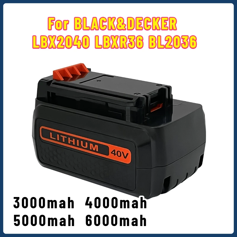 36V/40V Li-ion Battery for Black Decker Rechargeable Power Tool Battery LBXR36 BL2036 LBX2040 LST136 LST420 LST220 Battery
