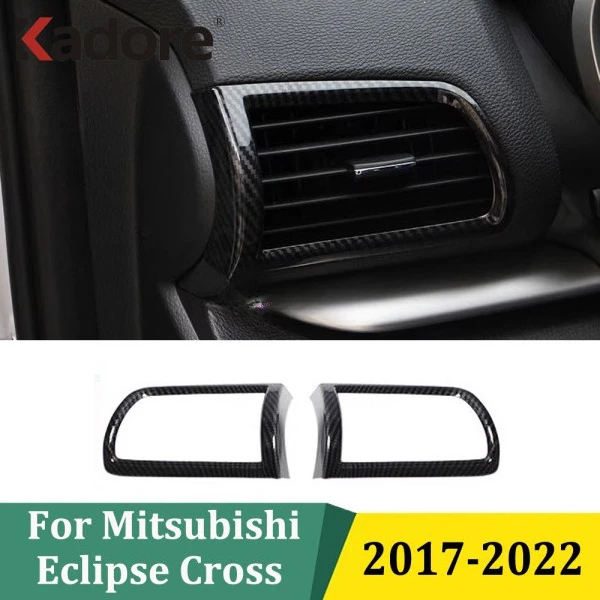

For Mitsubishi Eclipse Cross 2017-2020 2021 2022 Carbon Fiber Air Conditioning Vent Trim Cover Car Sticker Interior Accessories
