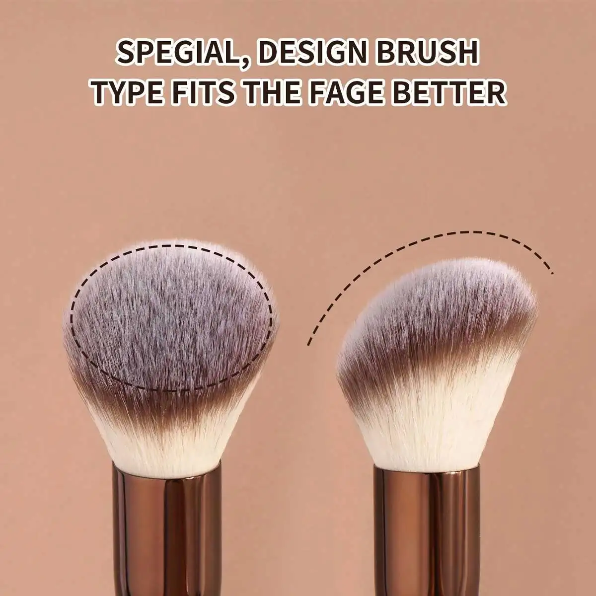 2pcs 전문 페이셜 브러쉬 세트, 파운데이션 브러쉬, 컨실러 브러쉬, 휴대하기 쉬운 부드러운 섬유가있는 메이크업 도구, Tra 용 브러쉬