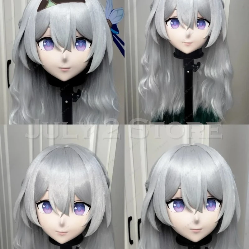 Anime Kigurumi máscara facial femenina juego de Anime Cosplay cabeza Base cráneo casco completo Cosplay accesorios DIY juego de rol B juego de rol