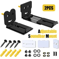 Soporte ajustable para barra de sonido, soporte universal para altavoz, soporte de pared, longitud ajustable de 3,4 ''-5,2'', extraíble y bloqueable, 2 uds.