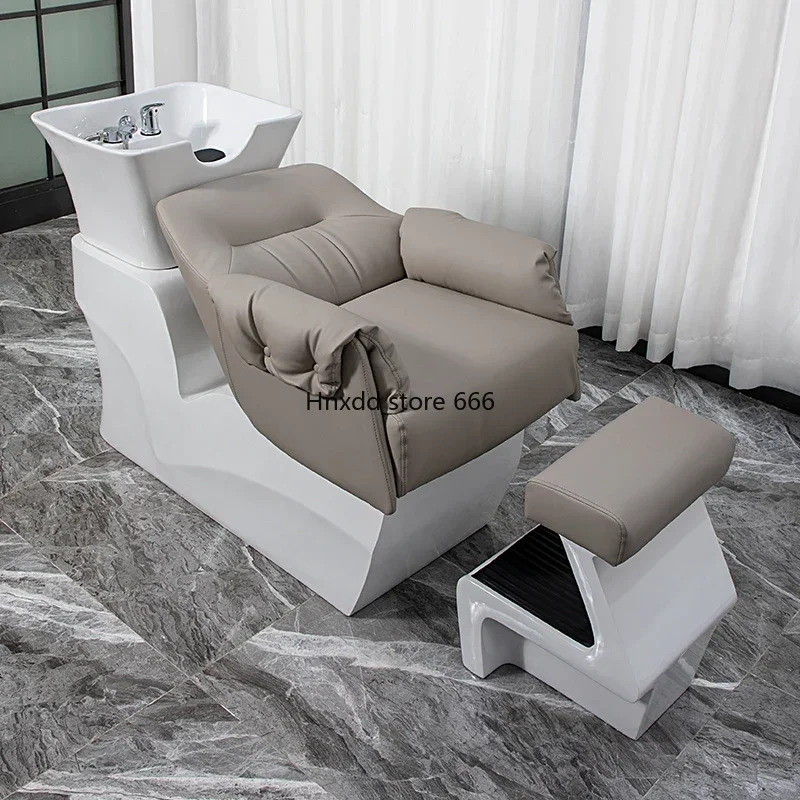 Hair Basin Bed Porcelain Hairdressing Salon Washbasin Luxury Shaving Chair Professional Shampoo Bowl Sink Therapy Washing Wash