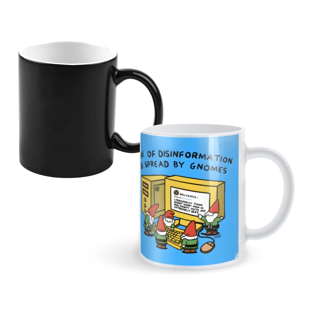 

Gnome disinformationCoffee Mugs And Mug Creative Color Change Tea Cup Ceramic Milk Cups Novelty Gifts