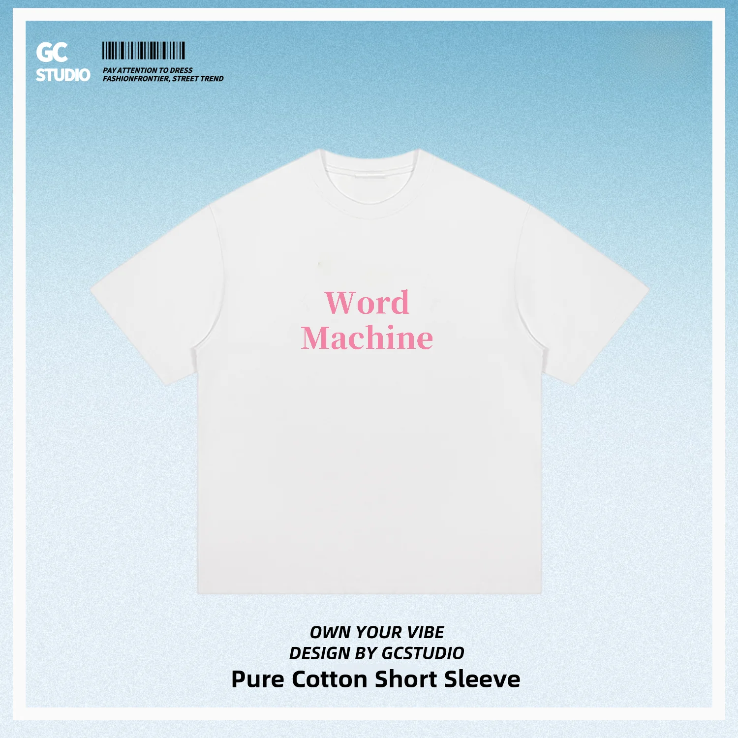  Office Worker Commuter Short Sleeve T-Shirt Pure Cotton Printed Fun Breathable round Neck Casual Top for Men And Women