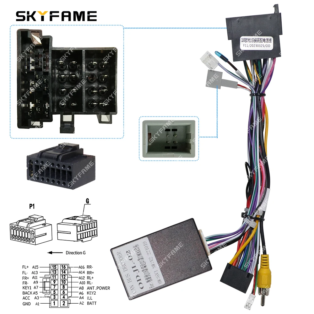 

SKYFAME автомобильный 16-контактный жгут проводов адаптер кабеля питания Canbus декодер коробки для ISUZU MU-X LingTuo D-MAX