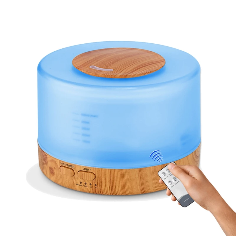 Humidificador de aire ultrasónico con Control remoto, difusor de aceites esenciales, fabricante de niebla fría para el hogar y la Oficina, enchufe europeo