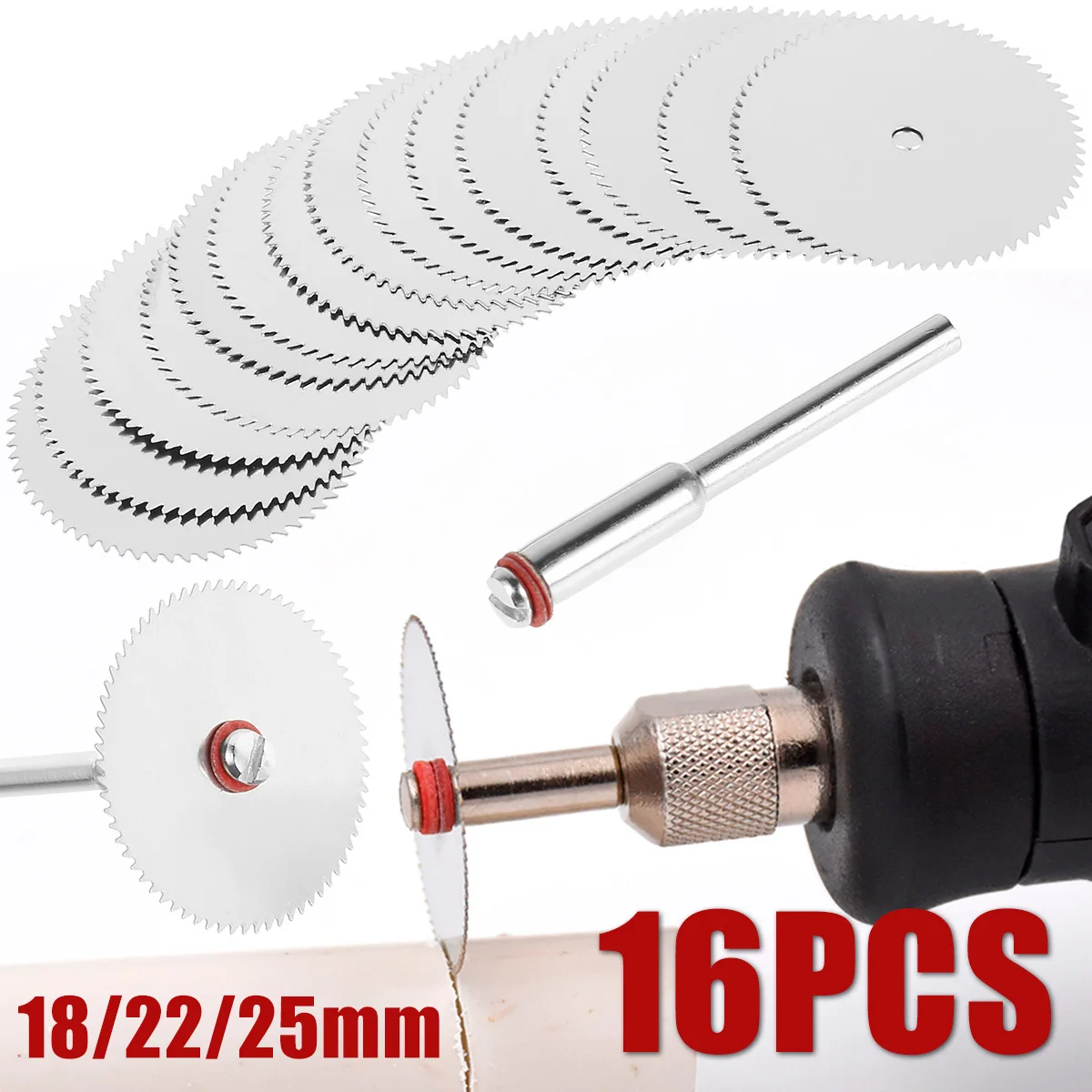 

15Pcs 18/22/25mm Mini Metal Cutting Disc Stainless Steel Circular Saw Blade for Dremel Rotary Tool Wood Cutter Tools Accessories