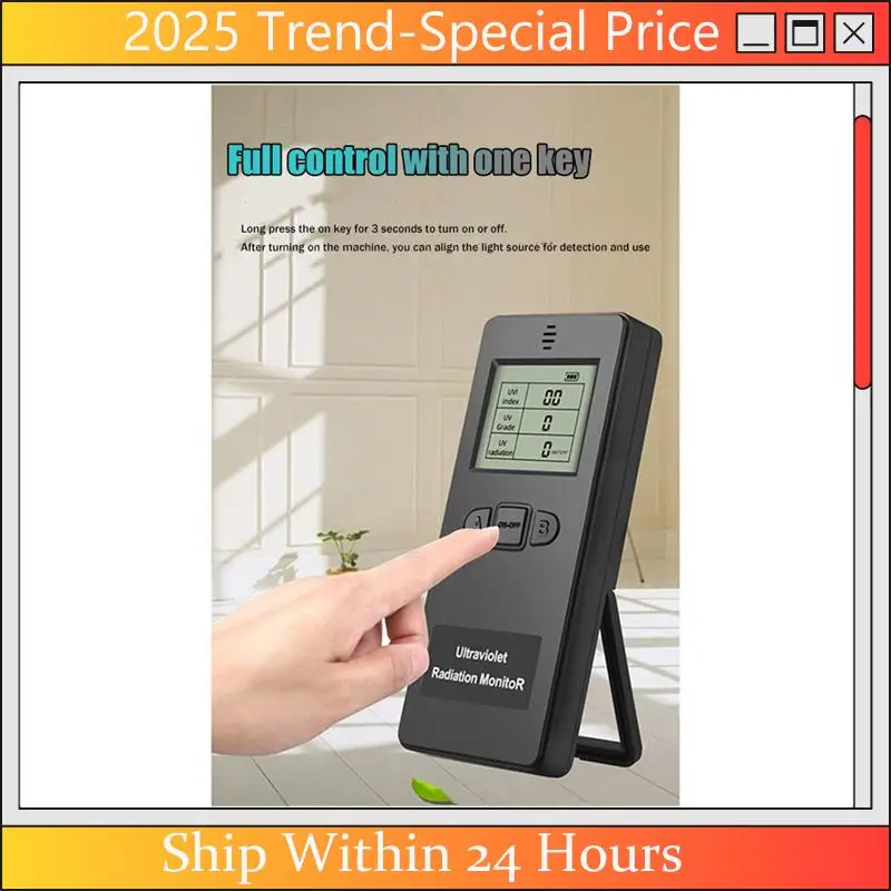 CHYY Top Black Radiation Monitor Digital UV Detector For Home Office Outdoor Inspection Black