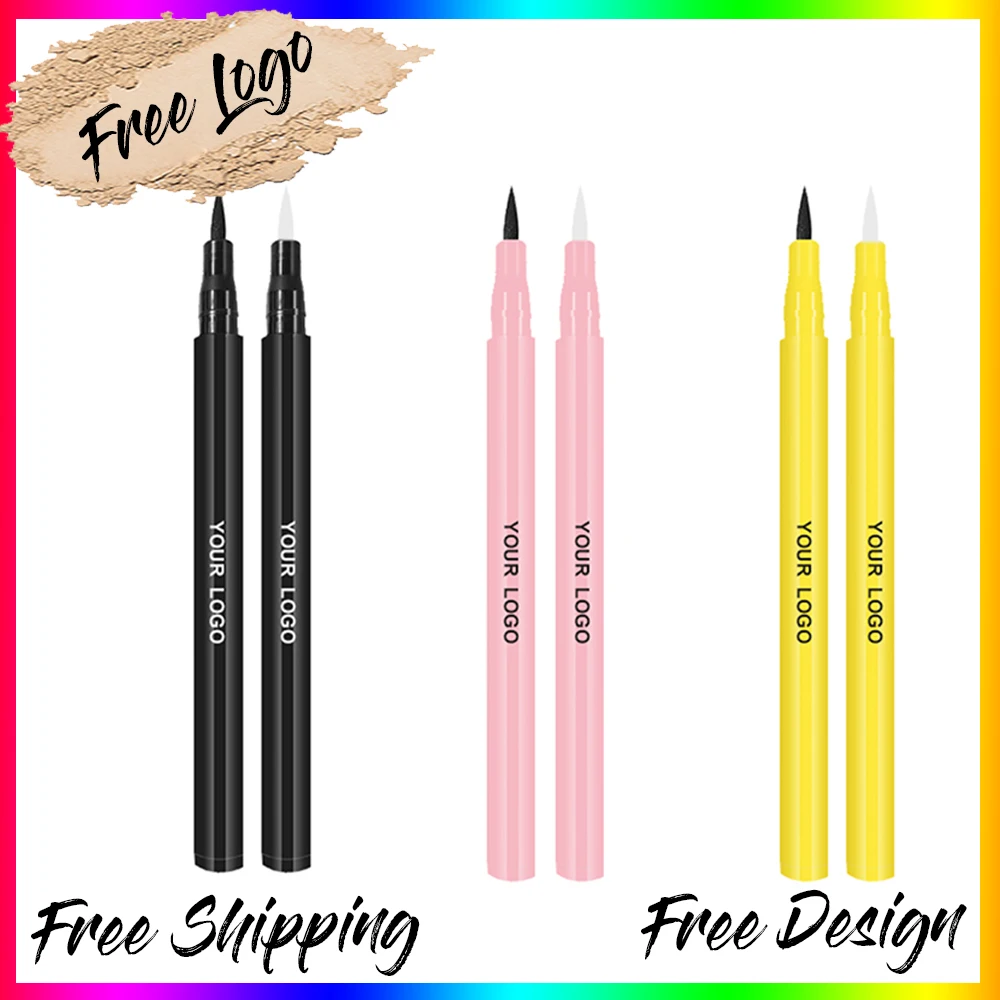 Vegan Single Liquid Eyeliner Private Label Waterproof Pink Eye Liner Eraser Makeup Custom Logo Wholesale