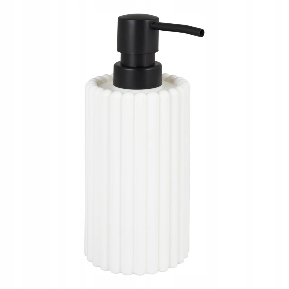 Vloeibare zeepdispenser Kunststof Gegroefd Wit 350ml Ramona