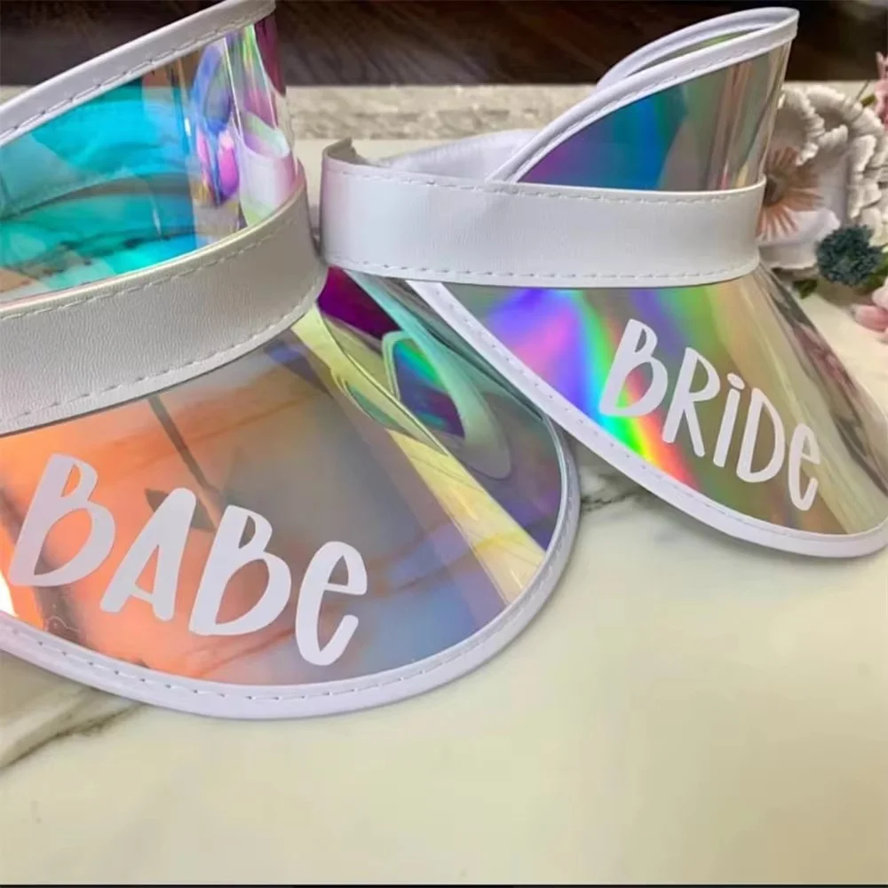 Personalized Holographic Visors,Retro Beach Bachelorette Gifts,Bachelorette Party Sun Visors,Pool Party Favors,Bridesmaids Gifts