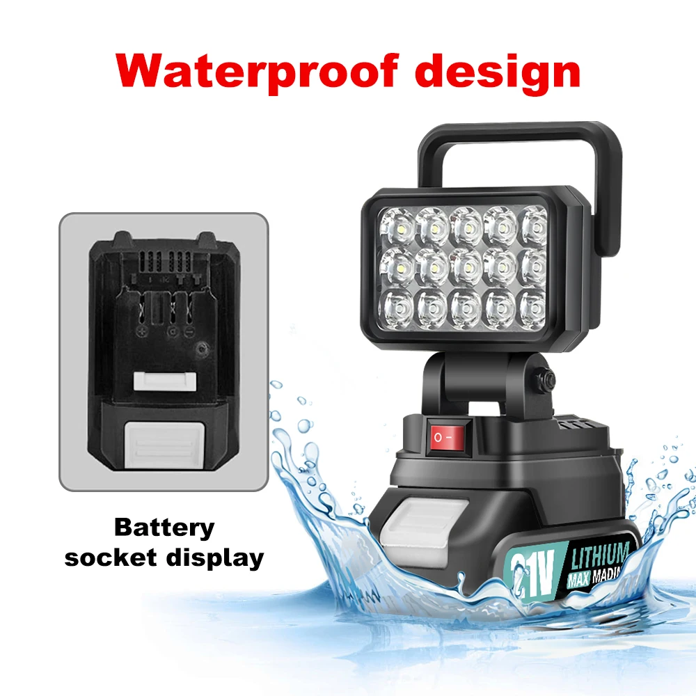

Multi-function Portable Light with Socket Display, Small Rechargeable Battery Emergency LED Lamp for Outdoor Camping Travel Home