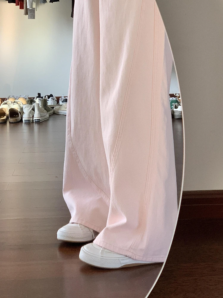 

Clothes For Woman Low Rise Flared Jeans Tie Dye Bleached Irregular Design Gradient Multi Color Female Clothing Denim Fashion