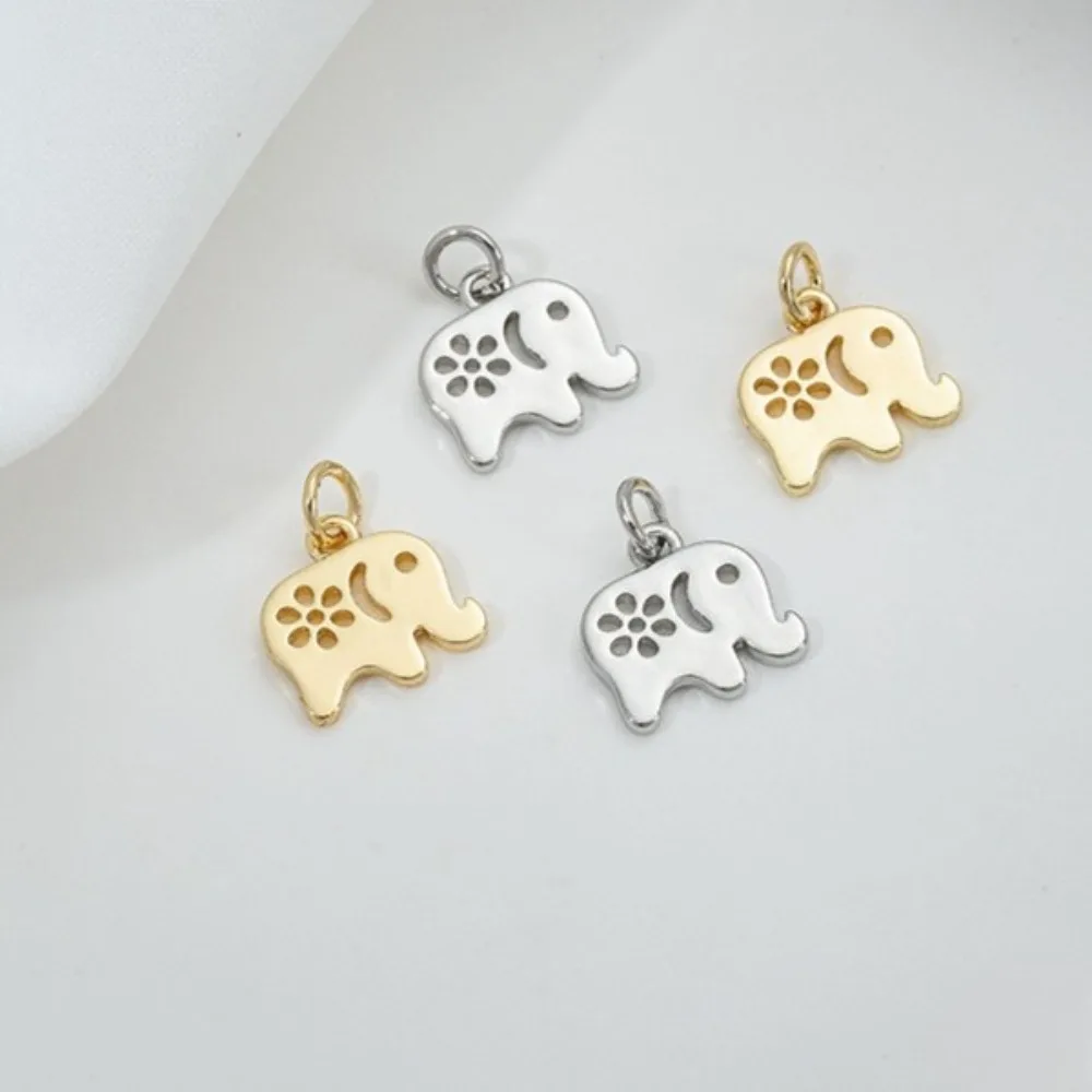 

1 шт. медные подвески 14 К золото цвет сливы милый кулон в виде слона кулон ручной работы DIY ювелирные аксессуары ручной работы