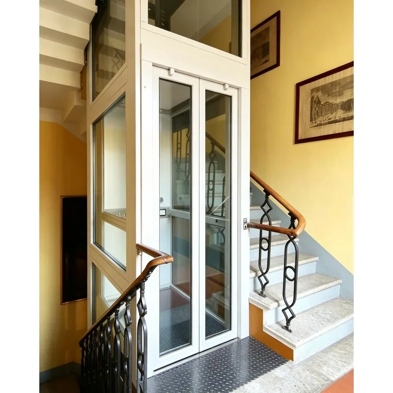 Mini Residential Lift 3 Floor Outdoor Home Elevator with Two Door Opening Custom Made Convenient Family Housekeeping Villa House