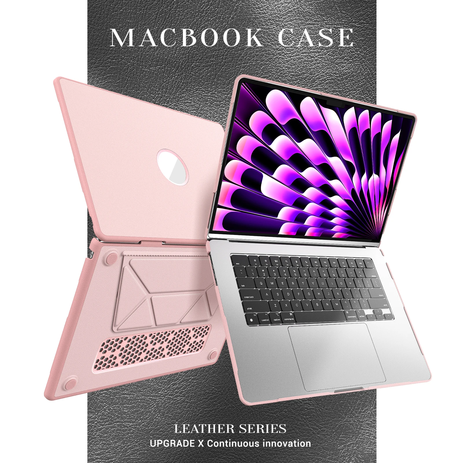 Laptop Case for Mac Book Pro 16 2021/2023/2024 Air 15 15.3inch Pro 14 Air 13.6 Stand Cover for M2/M3 A3113/M4 M1 Pro/M3 A2991
