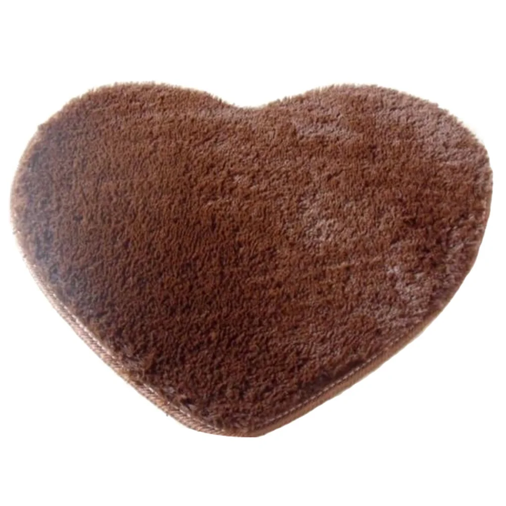 

Heart Shape Floor Mat Soft Polyester Rug Cozy Non Slip Decor for Bedroom 30x40cm Blue Attractive Design Floor Mat