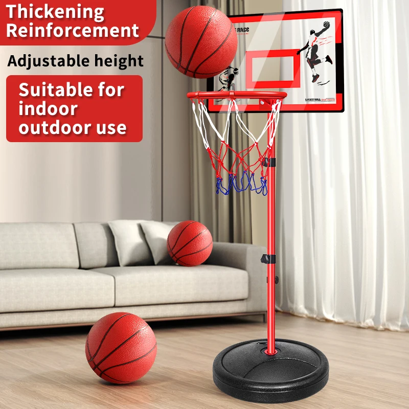 66.93 inch Adjustable Basketball Frame, Shooting Basket, Indoor Home Basketball Basket, Boys Sports Puzzle, Blue Basketball Rack