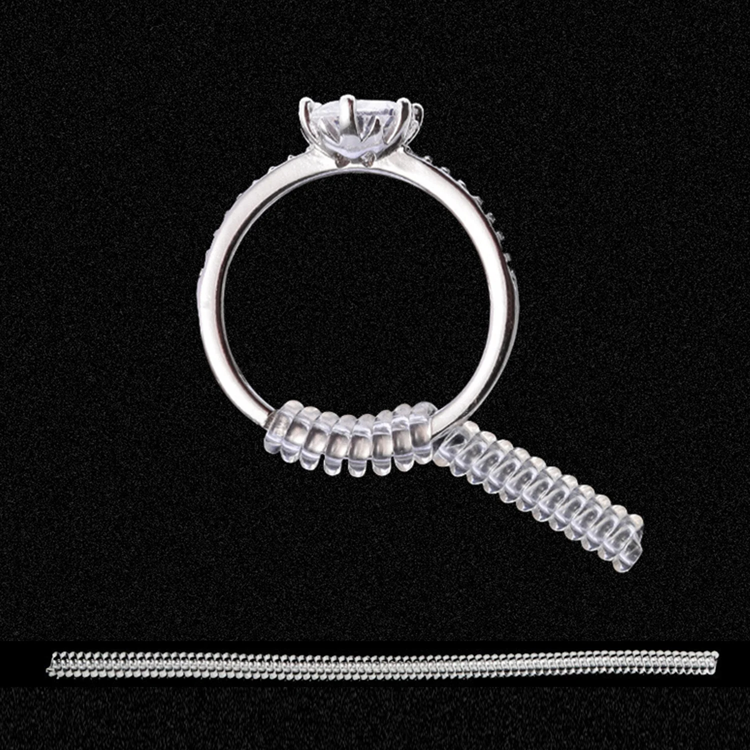 10cm Adjuster Jewelry Tools Spiral Based Ring Size Adjuster Guard Tightener Reducer Resizing Tool 4 Size