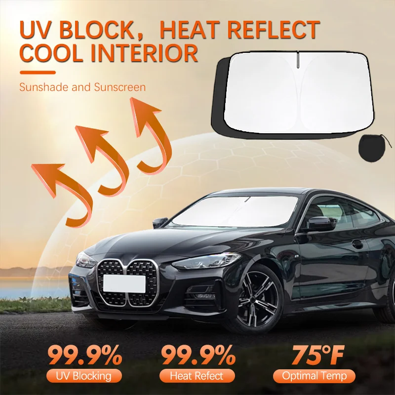 

For BMW 4 Series F32 F33 Car Sun Viso Front Window Windshield Sunshade Heat Insulation Summer Sun UV Protection Auto Accessories
