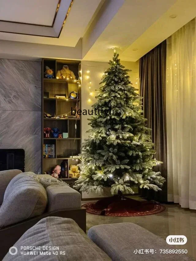

Snow PE pine needle Christmas tree, luxury window snow 3 meters encryption 10 feet pine cone Christmas tree simulation A50