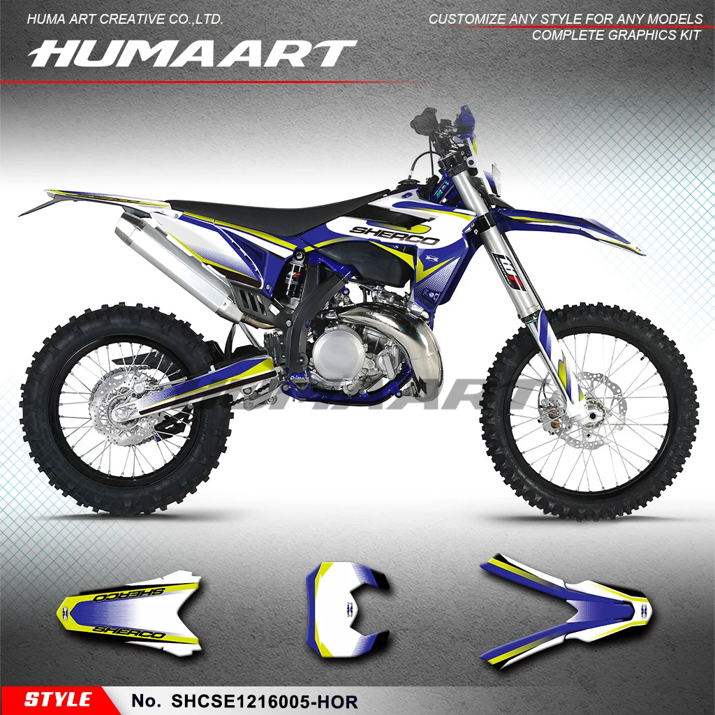 

HUMAART Graphics Decal Kit Motorcycle Stickers for Sherco SE-R 250 300 2012 2013 2014 2015 2016, Decoration, SHCSE1216005-HOR