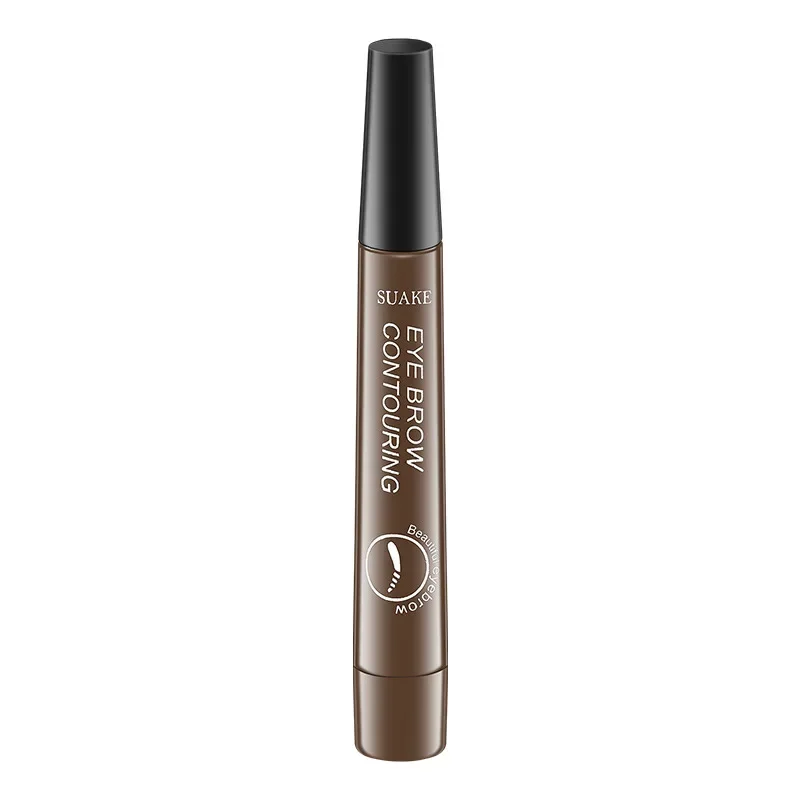 Crayon à sourcils stéréoscopique distinctif à 4 dents, eau sauvage, durable, ne tache pas, imperméable, résistant à la sueur, ne se décolore pas