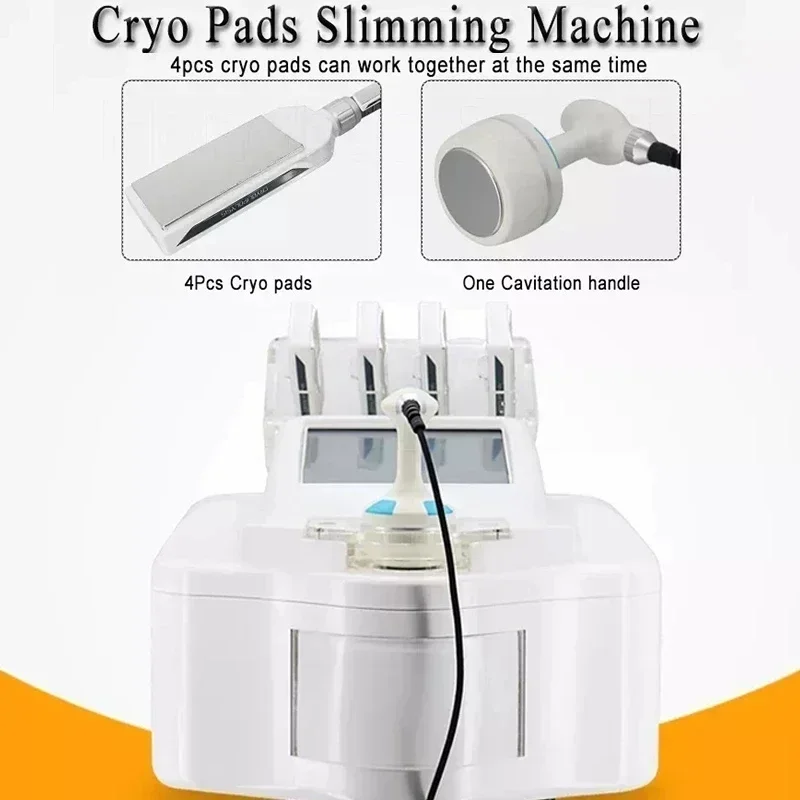 2024 Portable Fat Reduce Freezing Body Slimming Beauty Machine With Fat Freezing Pads + 40K Cavitation Fat Freezing Machine