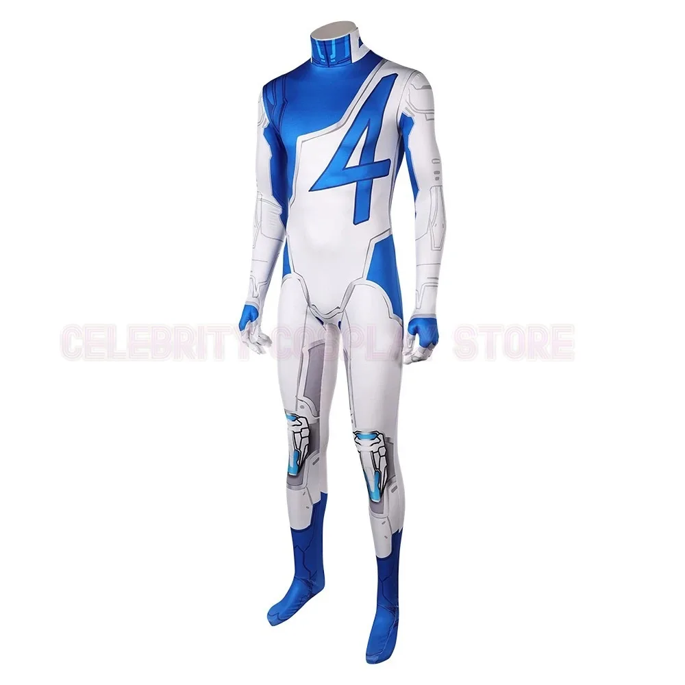 New 2025 Mister Fantastic Reed Richards Cosplay Costume Boy Adult Men Coat Jumpsuit Carnival Superhero Uniform Bodysuit Outfits