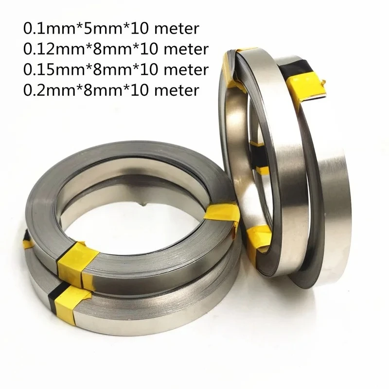 10 Meter Li-ion Battery Nickel Sheet Plate Nickel Plated Strip Connector 0.1mm Steel Belt Spot Weld Machine Battery Welder Tape