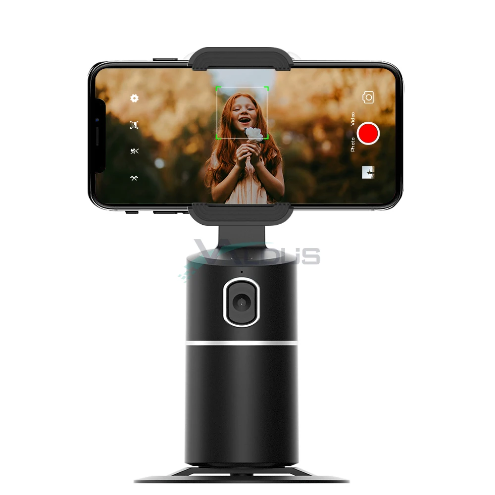 T2 New Tech Portable 360 Object Smart Shooting Auto Face AI Authomatic Rotation Tracking Cell Mobile Phone Holder