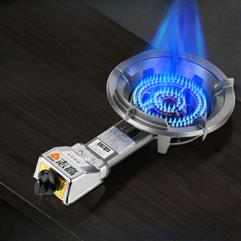 Zhigao Gas Stove   Single Stove Commercial Household Low Pressure Strong Fire  Liquefied Gas Stove Flameout