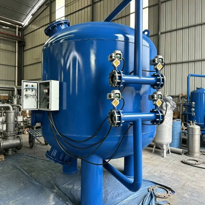 Quartz Sand Activated Carbon Multi-Media Pressure Filter with Pump for Industrial Water Treatment Stainless steel carbon steel