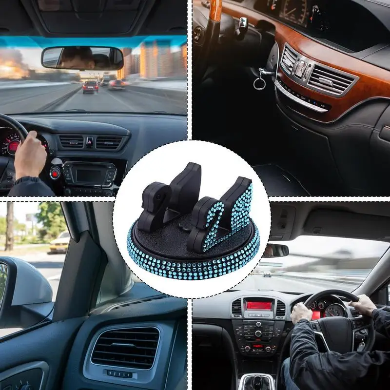 Mobiele telefoon autohouder Multifunctionele telefoonstandaard voor autodashboard 360 graden draaibare mobiele telefoon autohouder Niet-blokkerende auto