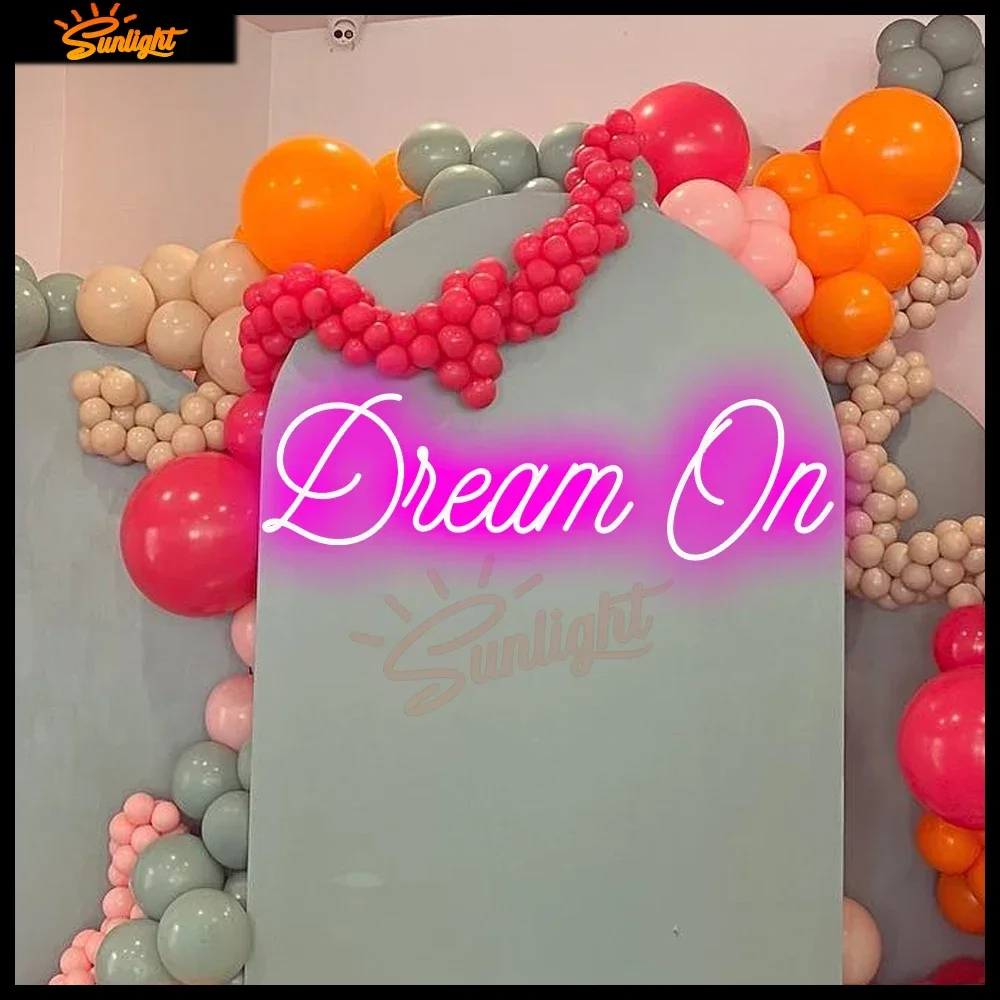 Dream on neon sign,Dream on neon light,Dream on sign,Neon sign bedroom pink,Neon light sign bedroom decor,Led neon sign pink