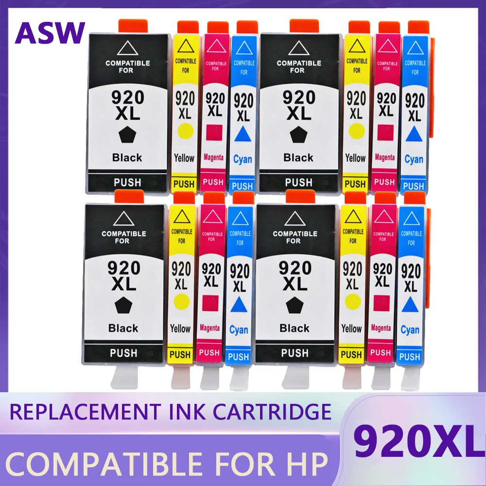 

Compatible for 920XL Ink Cartridge Replacement for HP 920XL for HP Officejet 6000 6500 6500A 7000 7500 7500A Ink Printer