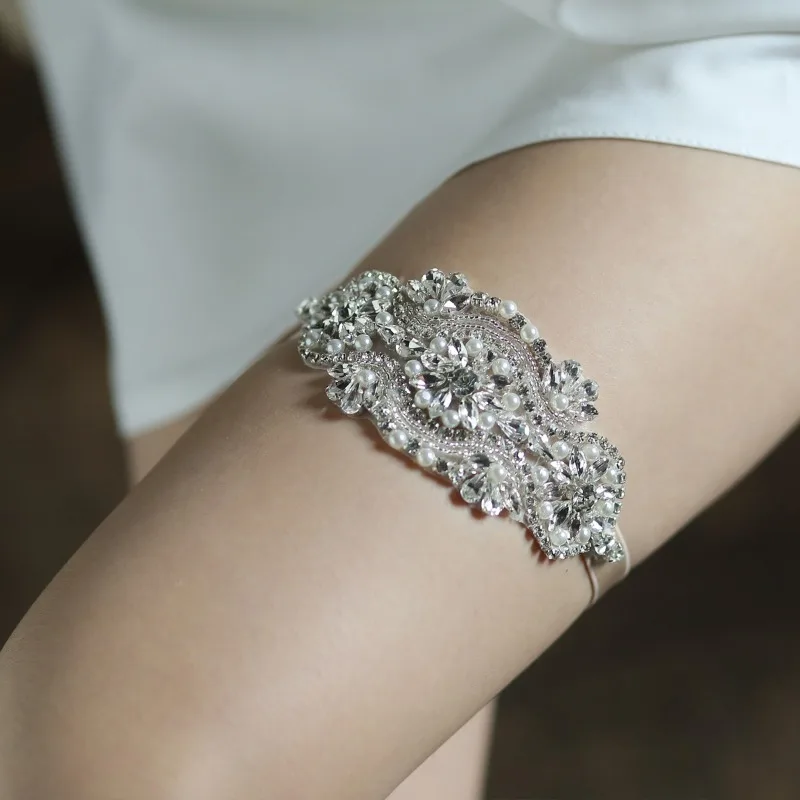 Crystal Stone Bride Leg Ring Corsage Wedding Accessory Legs Decoration Belt