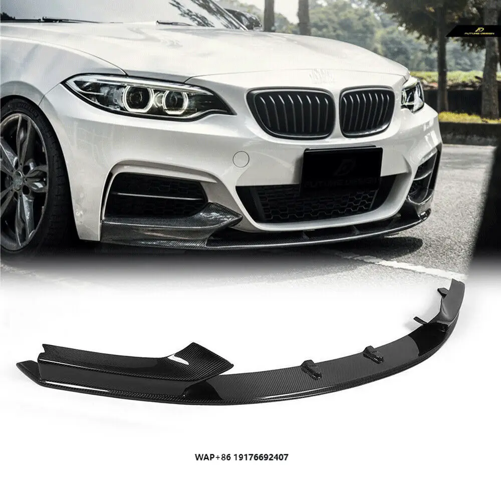 Spoiler dianteiro de fibra de carbono para BMW F22 M235I MTECH 2014 up