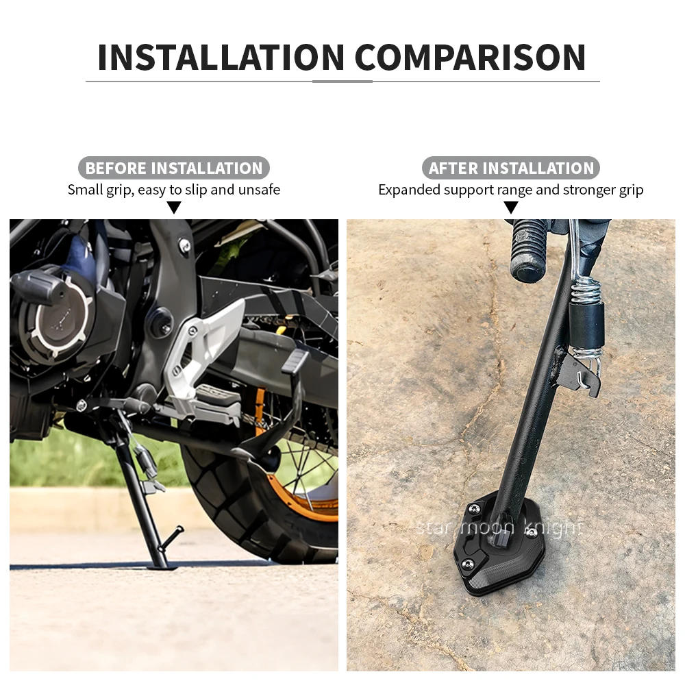 Motorcycle Side Stand Enlarge Extension For VOGE DS525X 525 DSX DS 525 X 2022- Accessories Kickstand Foot Pad Support