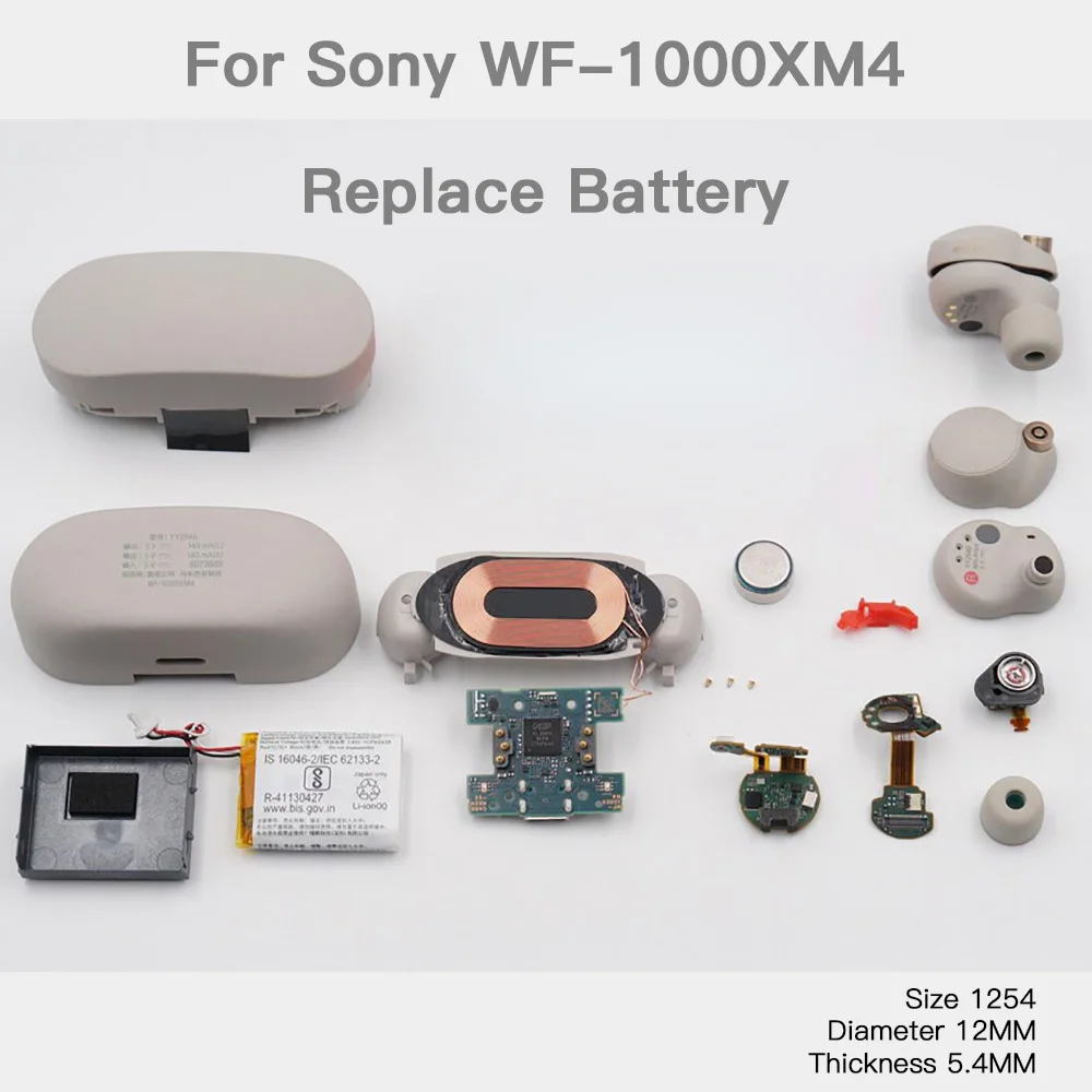 Original Z55H ZeniPower Coin Batterie CP1254 3.85V Remplacement Batterie Pour Sony WF-1000XM4 TWS Écouteur Pièces De Rechange 24.com