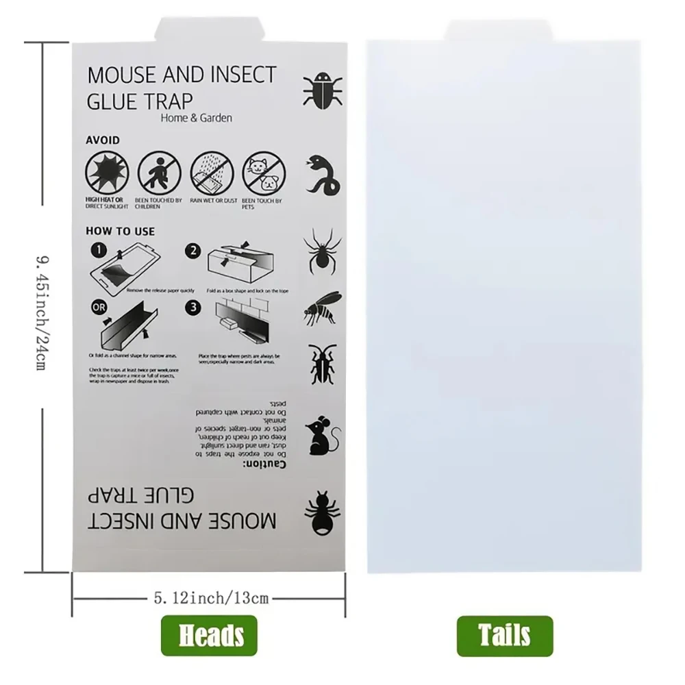 12pcs/set Sticky Rat Boards For Household Use Strong Rat Stickers Cockroach Stickers Sticky Rat Insect Glue Rodent Traps