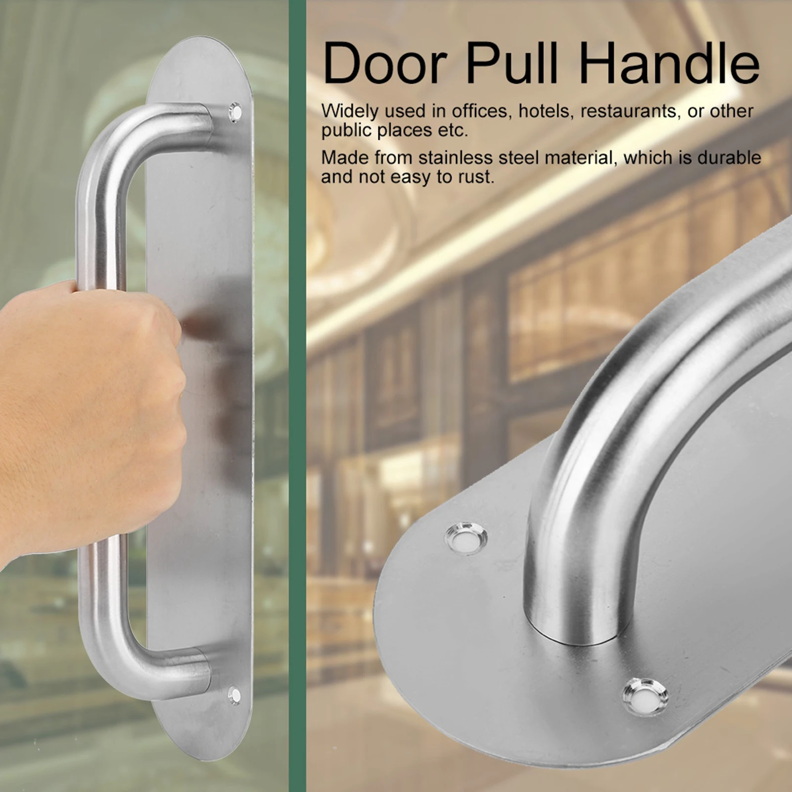 Access Door Handle Stainless Steel Pull and Push Plate Door Access Door Pull Handle with Screws