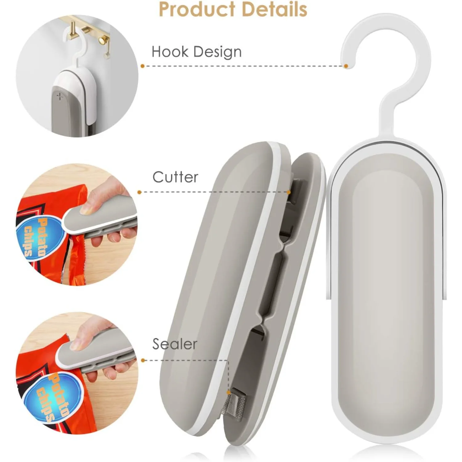 Мини-запаювач пакетов, Упаковщик пакетов с чипсами, Термосварщик, Мини-портативный упаковщик для пищевых закусок,