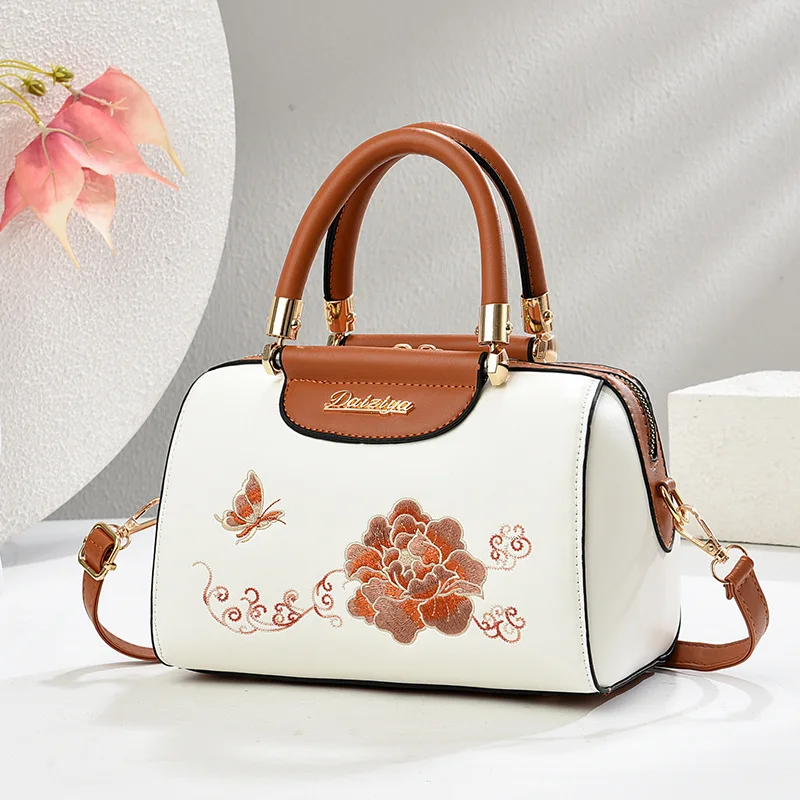 

Роскошные женские сумки, дизайнерские сумки высокого качества, мягкая кожаная сумка с вышивкой, повседневные женские сумки через плечо, Bolsa Feminina