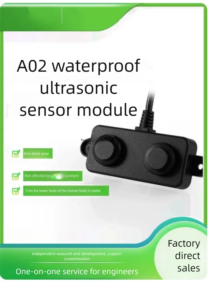 A02YYUW Ultrasonic Waterproof Distance Measuring Module Automatic Ground Lock Sensing AGV Vehicle Obstacle Avoidance Sensor